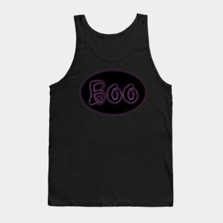 Glowing Purple Halloween Boo Bar Sign Tank Top